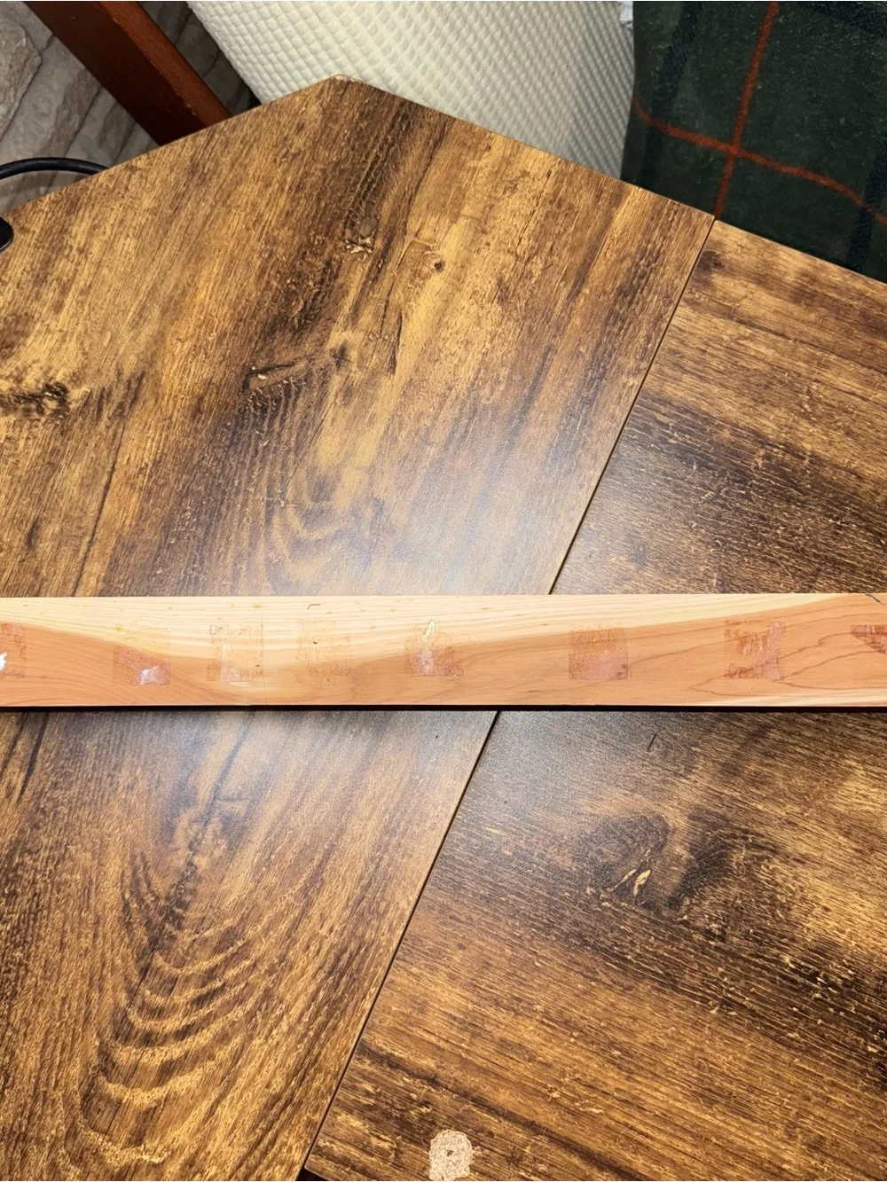 Brass Peg Wall Rack in Natural Wood